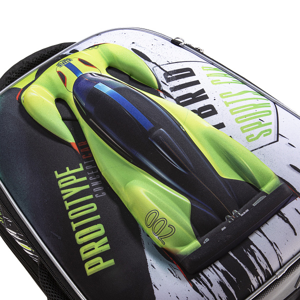 Рюкзак Hatber ERGONOMIC plus -Autosport- 38Х29Х16 СМ EVA материал 3D эффект нагрудная стяжка светоотраж. 2 отделения 2 кармана