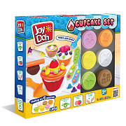 Масса для лепки Joy Doh, набор CUPCAKE SET - ЛЮБИМЫЕ ПИРОЖНЫЕ, 3d формы, 18 аксессуаров,  6 баночек с тестом,  (6 x 28 г.), 1/12