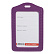 Бейдж вертикальный Hatber, 72 х 112мм (внутр.54 х 87мм), экокожа, фиолетовый