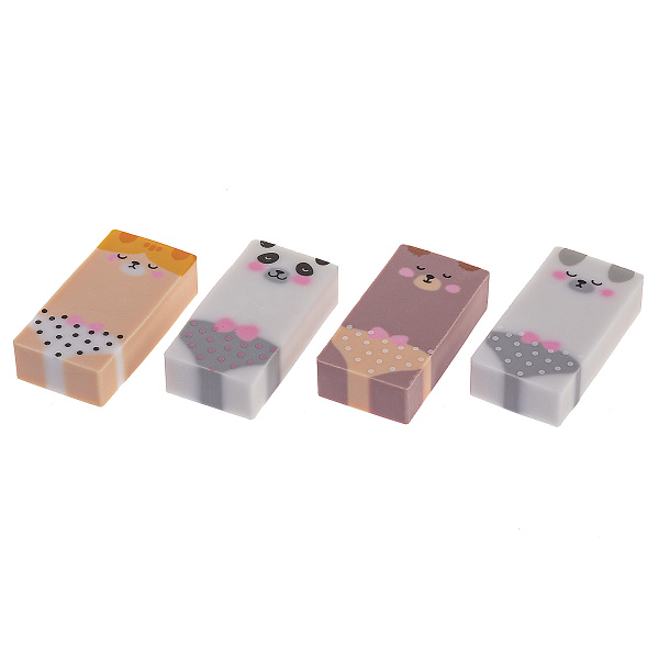 Ластик Hatber Paws/Лапки PVC  24шт в картонной Дисплей-витрине