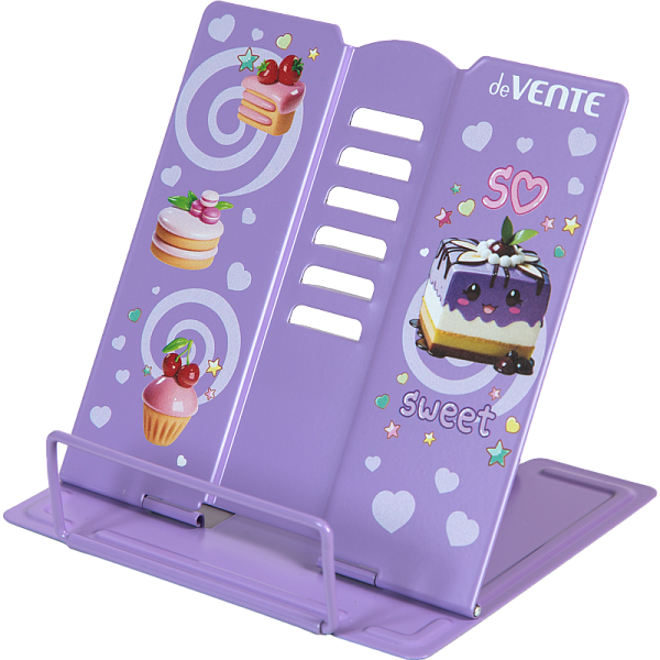 Подставка для книг метал. 15,4x15,2 см "deVENTE. So Sweet" окрашенная, вес 235 г, с противоскользящими ножками, синяя, с полноцветным рисунком, в пластиковом пакете с европодвесом