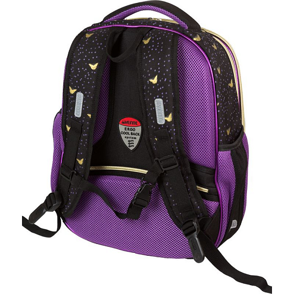 Рюкзак школьный "deVENTE. Choice Lite. Beautiful Cat" жесткий 38x29x17 см (17 л) вес 800 г, 1 отделение на молнии с разделителями для учебников, 1 отделение с органайзером, 2 боковых кармана сеткой на резинке, эргономичная формоустойчивая вентилируем
