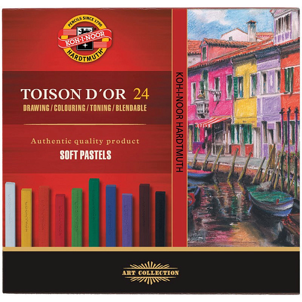 Пастель сухая художественная 24 цвета, TOISON D`OR Soft 8584