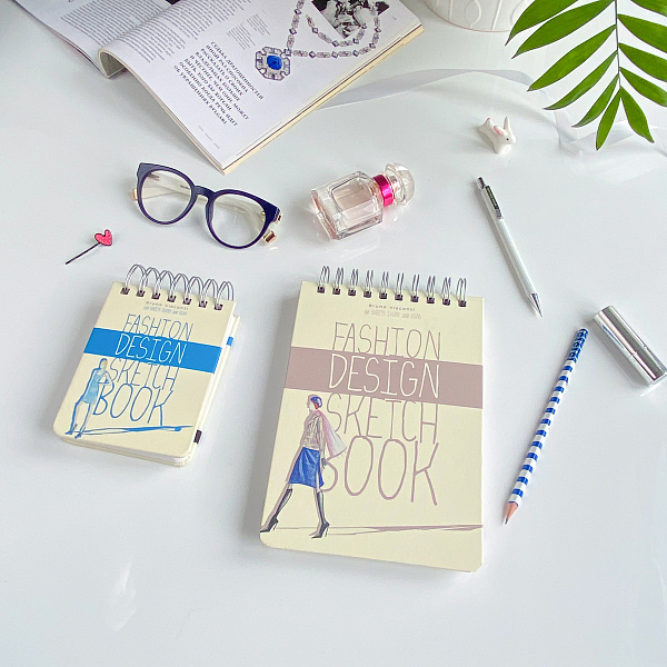 SKETCHBOOK 147х210 мм 80 л. БЕЖЕВЫЙ 100 гр НА ГРЕБНЕ (4 ВИДА)