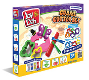 Масса для лепки Joy Doh, набор COOKIE CUTTER SET - ИЗУЧАЕМ ЦВЕТА И ФОРМЫ, 16 аксессуаров, 4 пакетика теста, (4 x 50 г.), 1/12