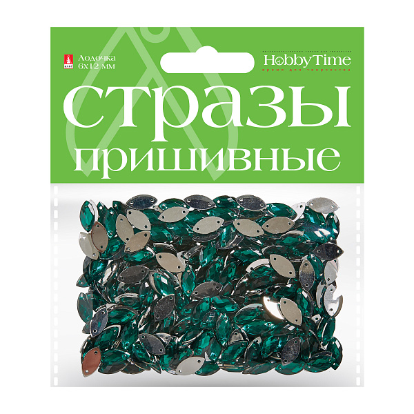 Стразы пришивные "ЛОДОЧКА", 6х12 мм, 10 цв.