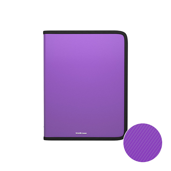 Папка для тетрадей А4 молния вокруг, ErichKrause® Diagonal Vivid, ассорти 