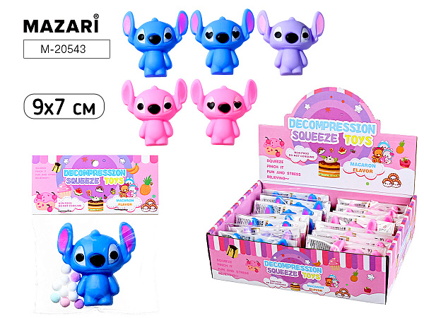 Игрушка-антистресс 9х7см "Ушастик", ОПП-упаковка, МИКС