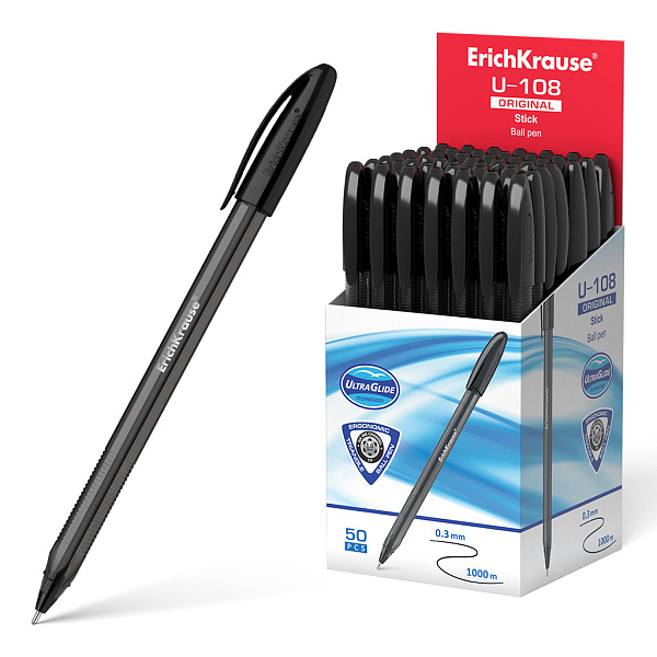 Ручка шариковая ErichKrause U-108 Original Stick 1.0, Ultra Glide Technology, цвет чернил черный