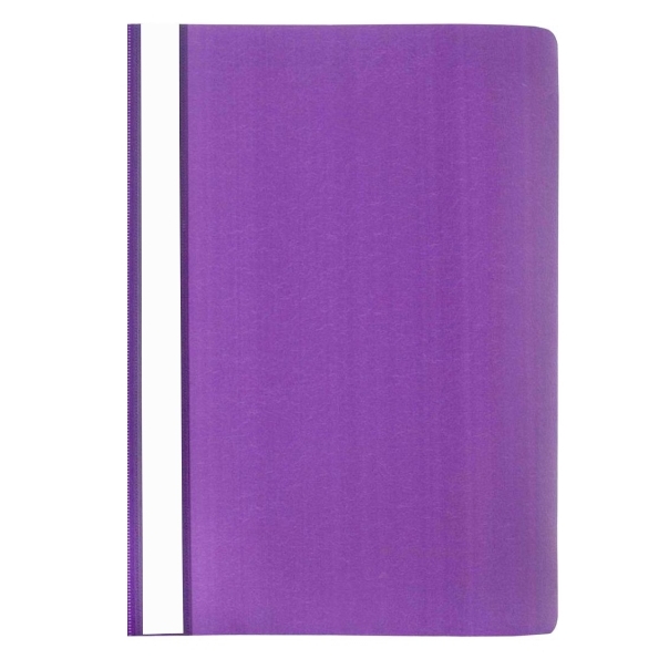 Скоросшиватель А5 фиолетовый пластик прозрачный верх 140/180 мкм