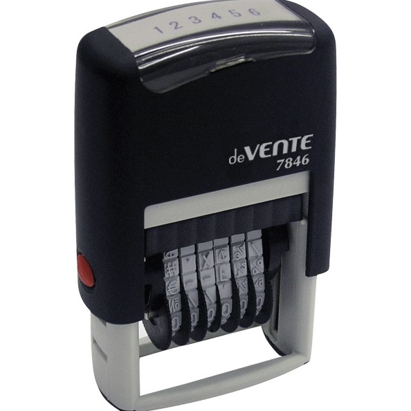 Нумератор автоматический "deVENTE" 7846, 6-ти разрядный 4 мм, в блистере