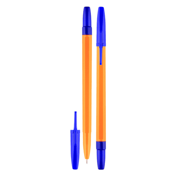 Ручка шариковая 0,7 мм "Attomex" желтый корпус, синяя
