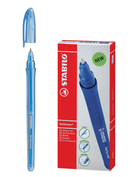 Ручка шариковая 0,38 мм "Stabilo Performer" синяя