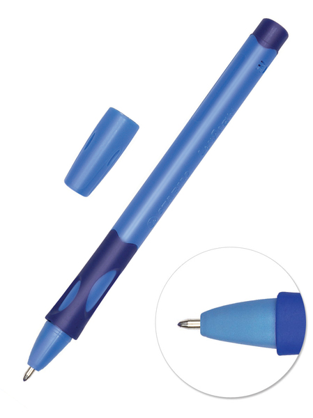 Ручка шариковая 0,5 мм "Stabilo Left Right" для правшей голубой корпус
