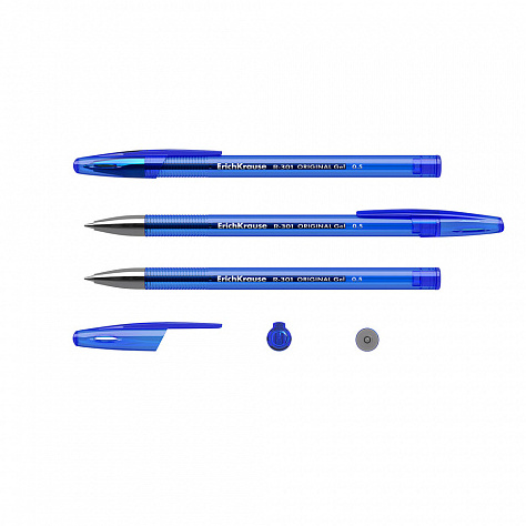 Ручка гелевая 0,5 мм ErichKrause® R-301 "ORIGINAL Gel" синяя