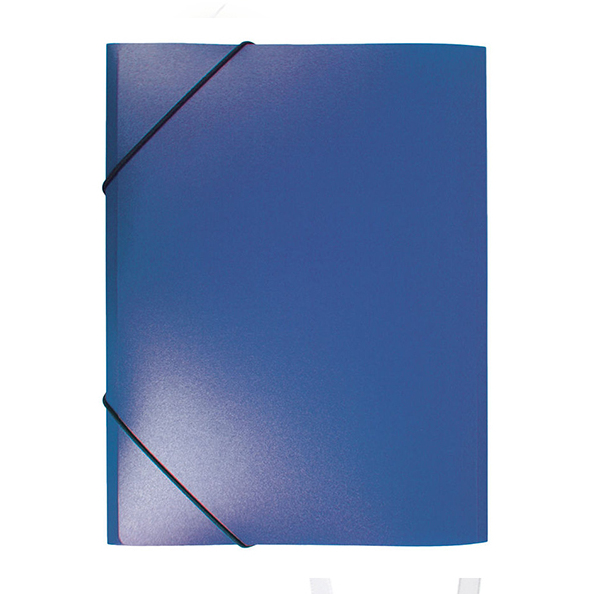 Папка на резинке А4 корешок 15 мм, пластик 0.50мм., синяя