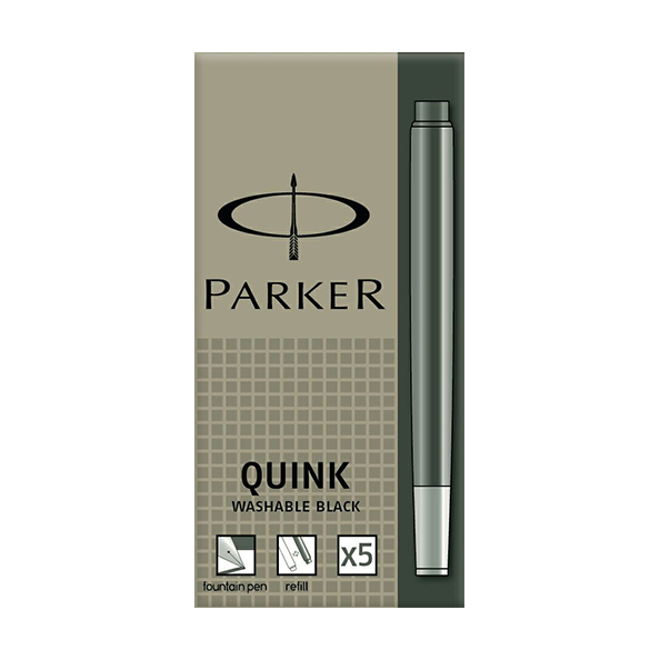 Чернильный картридж для перьевой ручки Паркер, чернила черного цвета