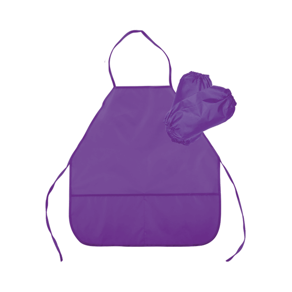 Фартук д/труда + нарукавники 45*54 (M) 3 кармана "deVENTE" фиолетовый, водоотталк.ткань
