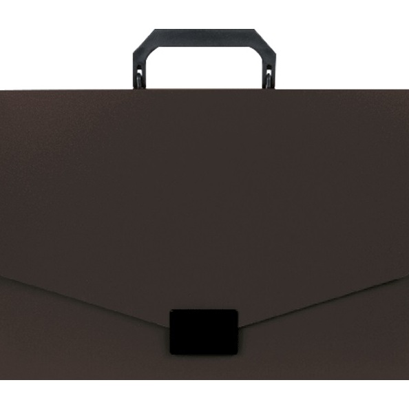 Портфель А4 "Attomex" на замке, пластиковый 700 мкм, 1 отд., непрозрачный черный