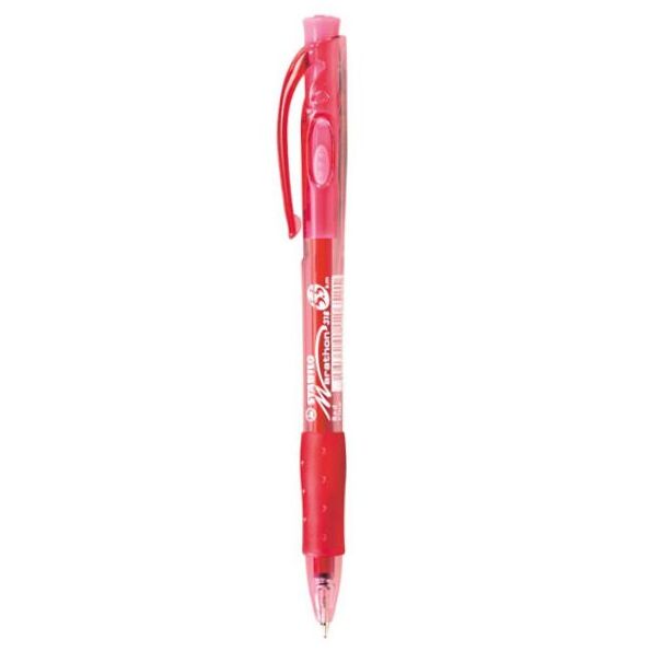 Ручка шариковая автомат. 0,5 мм "Stabilo Marathon" красная