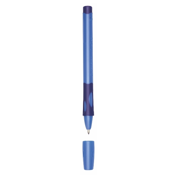 Ручка шариковая 0,5 мм Stabilo Left Right, СИНЯЯ для правшей голубой корпус