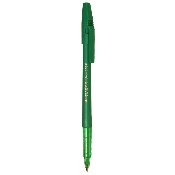 Ручка шариковая 0,5 мм Stabilo Liner, зеленая