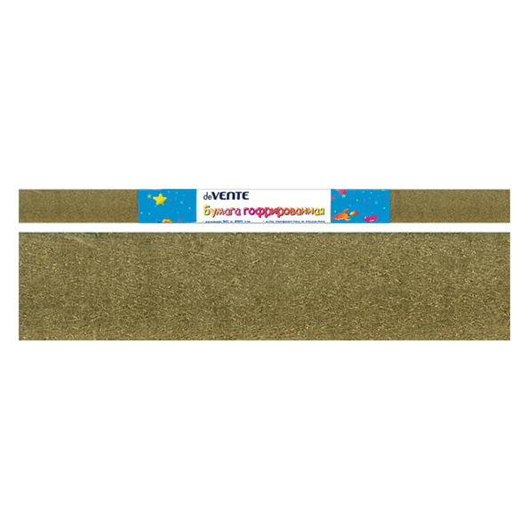 Бумага гофрированная (креповая) "deVENTE" 22 г/м2, 50x250 см в рулоне, золотая