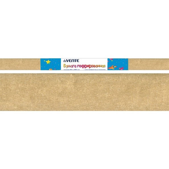 Бумага гофрированная (креповая) "deVENTE" 22 г/м2, 50x250 см в рулоне, светло-оранжевая перламутрова