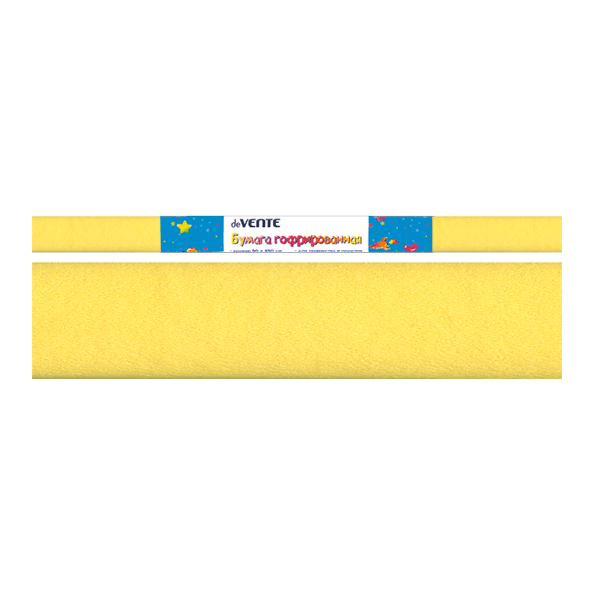 Бумага гофрированная (креповая) "deVENTE" 32 г/м², 50x250 см в рулоне, лимонная