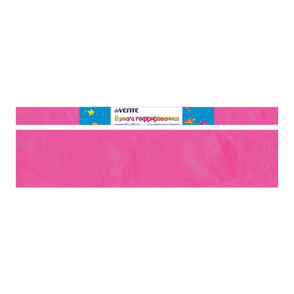Бумага гофрированная (креповая) "deVENTE" 32 г/м2, 50x250 см в рулоне, ярко-розовая
