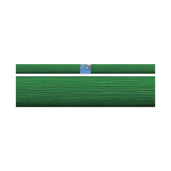 Бумага гофрированная (креповая) флористическая "deVENTE" 140 г, 50x250 см в рулоне, темно-зеленая