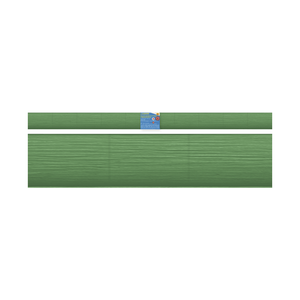 Бумага гофрированная (креповая) флористическая "deVENTE" 140 г, 50x250 см в рулоне, ярко-зеленая