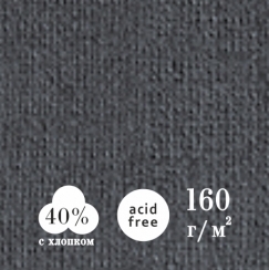 Бумага д/пастели 350*500 "Палаццо" Graphite (серый) 160г ЦЕНА ЗА 1ЛИСТ (10л)