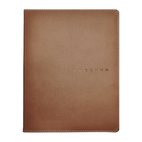 Дневник 1-11 кл. 48 л. "deVENTE. School style", коричневый, мягкая обложка из искусств. кожи
