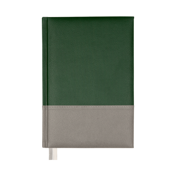 Ежедневник недат А5 "deVENTE. Tandem" (145 ммx205 мм) 320 стр, зеленый с серым, белая бумаг