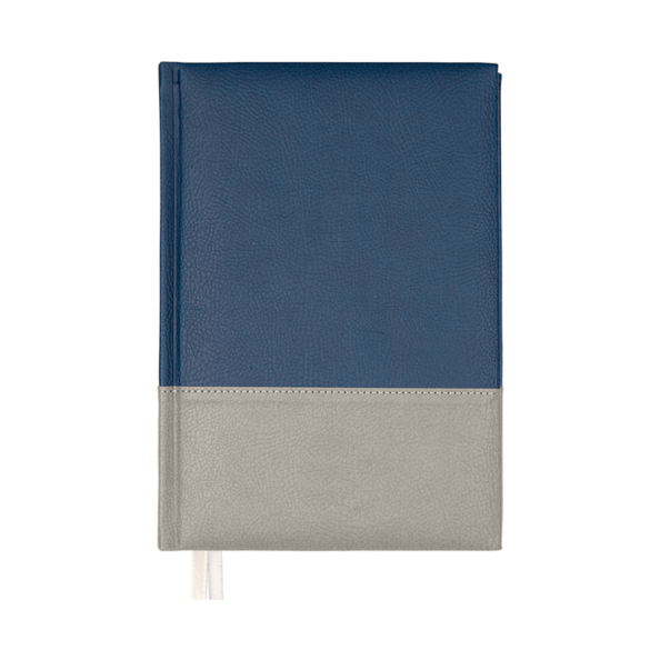 Ежедневник недат А5 "deVENTE. Tandem" (145 ммx205 мм) 320 стр, синий с серым, белая бумага 
