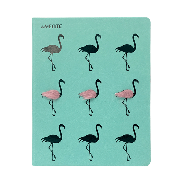 Записная книжка А5 80 л. кл. "deVENTE. Fur flamingo" иск кожа, кремовая бумага 70 г/м² 