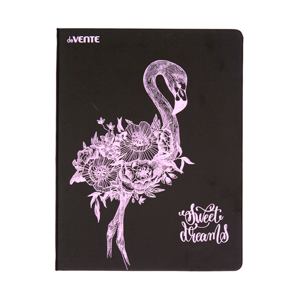 Записная книжка А5 80л. кл. "deVENTE. Pink Flamingo" иск. кожа, кремовая бумага 70 г/м² 