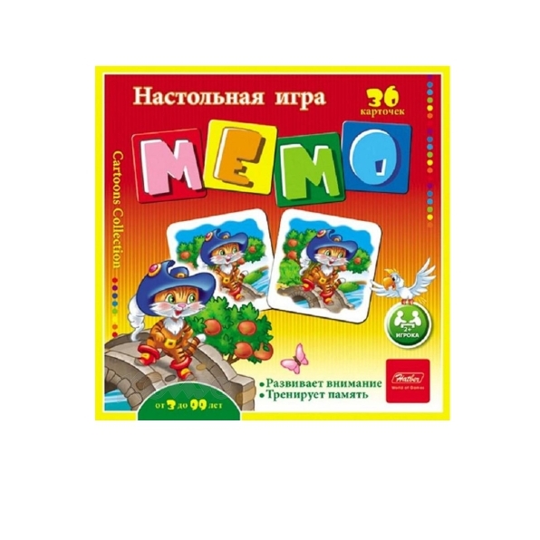 ИГРА Настольная МЕМО 36 карточек "Сказки"