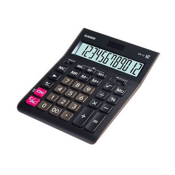 Калькулятор 12 разр., Casio, вычисл.наценки, расч.% черный 209х155 мм