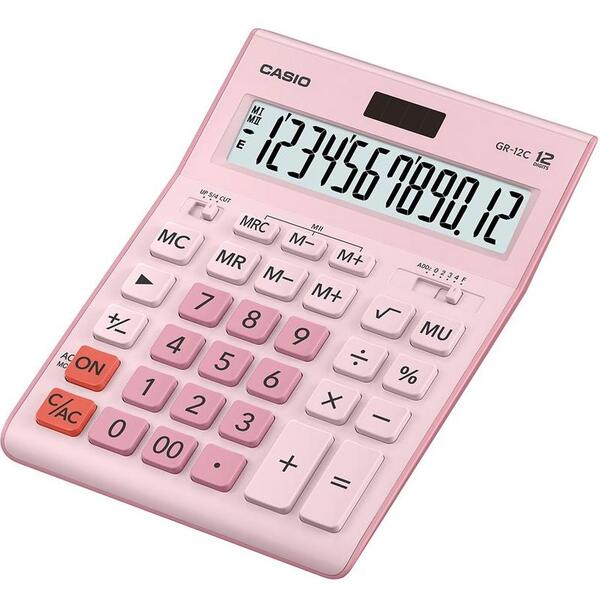 Калькулятор 12 разр., Casio розовый 