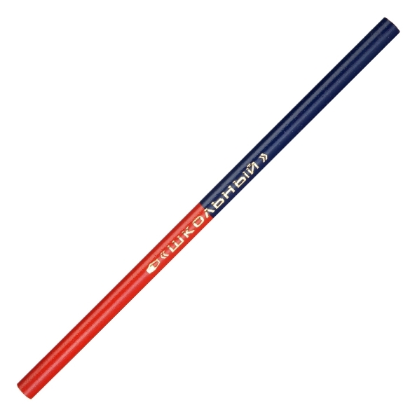 Карандаш двухцветный "Школьный" красный,синий д.7,2мм, дл.177м