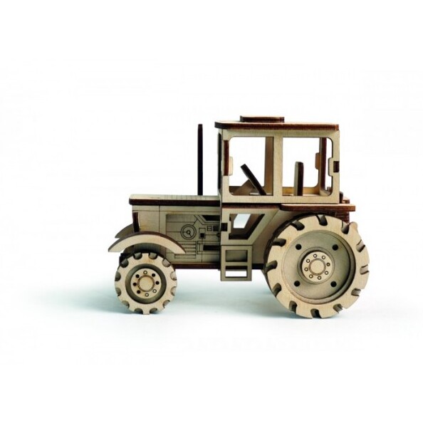 Конструктор 3D деревян. подвижный Lemmo Трактор (69 детал.)