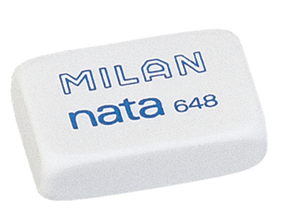 Ластик Milan "Nata 648", прямоугол., пластик, 31*13*9мм 