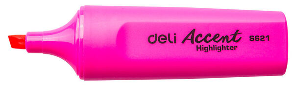 Маркер-текстовыделитель 1-5 мм Deli скошенный нак. колпачок с клипом розовый 