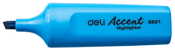 Маркер-текстовыделитель 1-5 мм Deli скошенный нак. колпачок с клипом синий