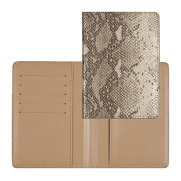 Обложка д/паспорта "deVENTE. Sharm" 10x14 см, искусственная кожа фактурная, отстрочка, золотая