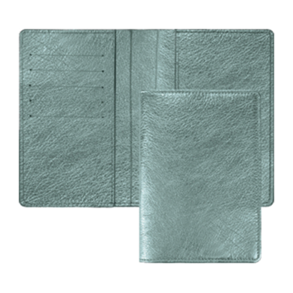 Обложка д/паспорта "deVENTE. Shiny" 10x14 см, искусственная кожа с метал. фактурой, бирюзовая