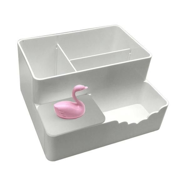 Набор настольный детский "deVENTE. Pink Swan" белый с розовой фигуркой лебедя