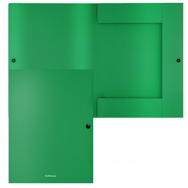 Папка на кн. А4 ErichKrause® Matt Classic, с 3 клапанами, 8мм, зеленый